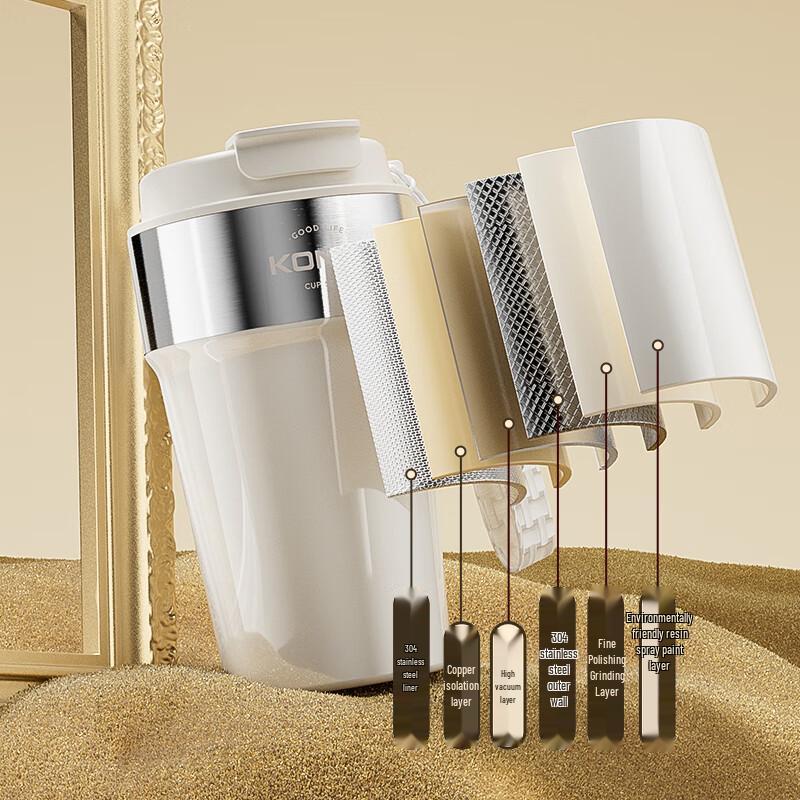 KONKA 304 Stainless Steel Insulated Travel Coffee Mug