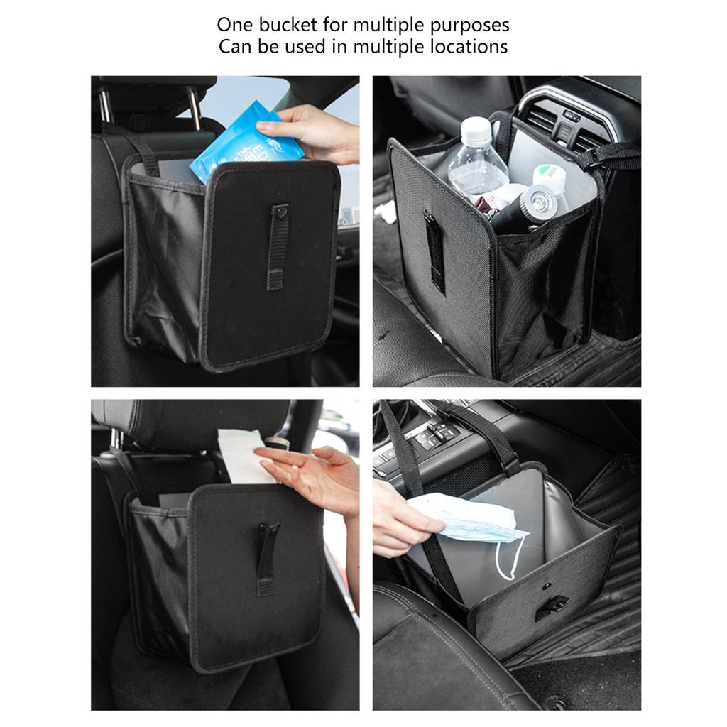Universal Car Vehicle Back Seat Headrest Litter Trash Garbage Can Auto Garbage Can Waterproof Oxford Material