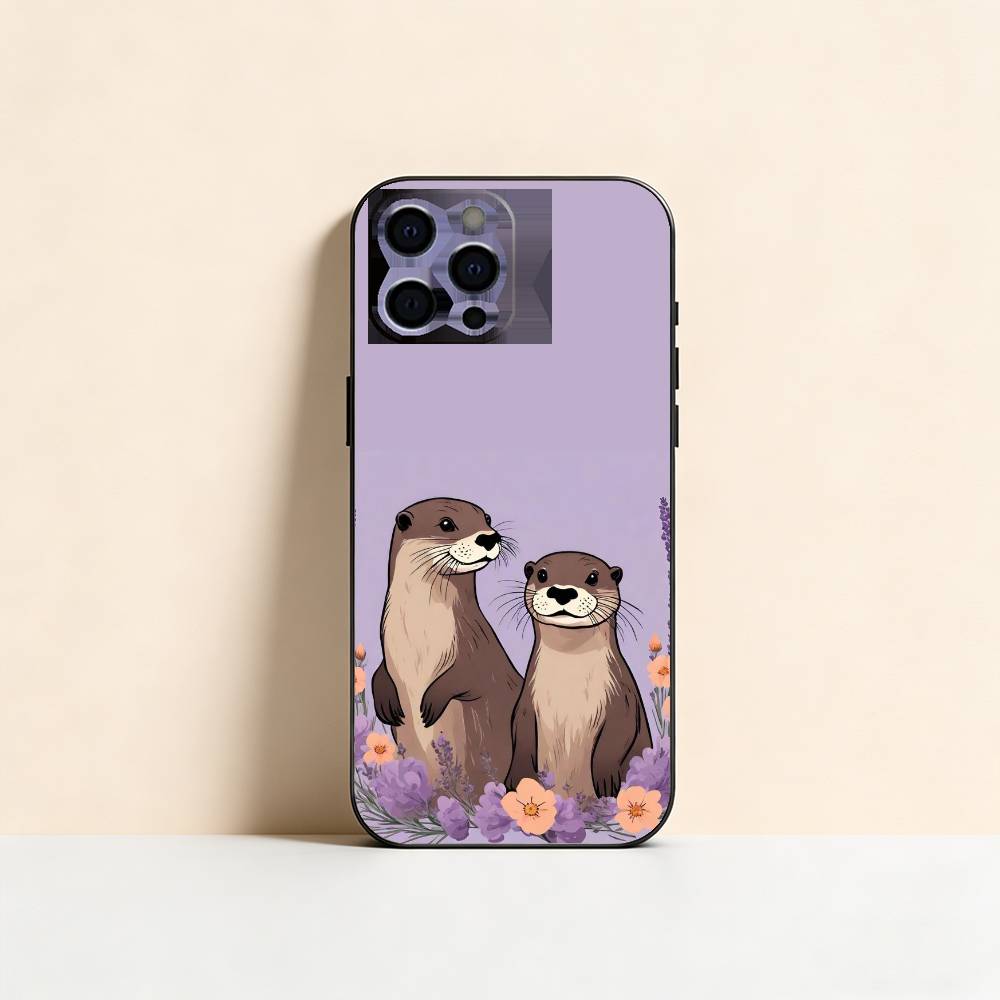 Lazy Otter Phone Case Silicone Soft For IPhone 17 16 15 14 13 12 11 X XR Plus Pro Max Plus