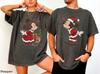 Disney Christmas Couple Shirts, Mickey Minnie Holiday Matching Tees, Retro Comfort Colors Santa Mickey T-Shirt, Christmas Vacation Tee