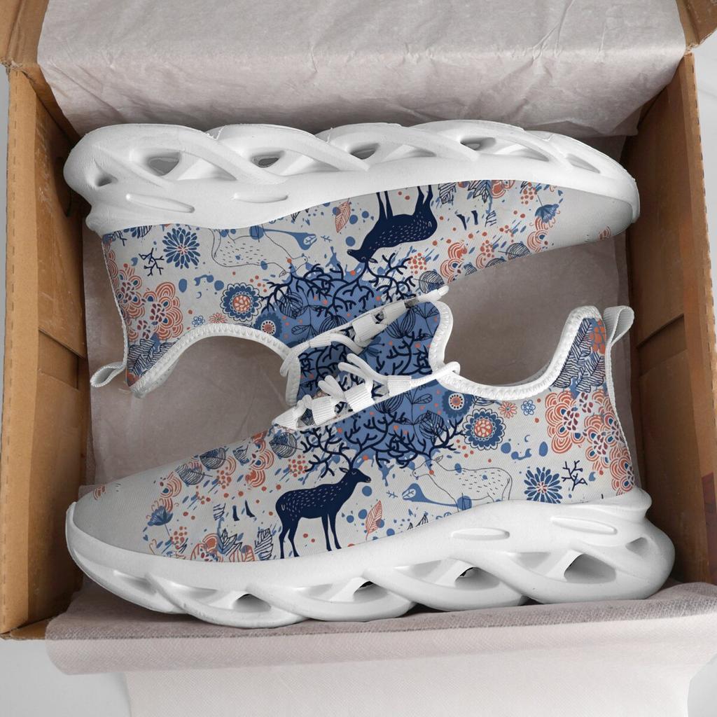 Christmas element blade bottom breathable sneakers men's outdoor Christmas day running shoes men's