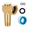 1/2 NPT To 3/4 GHT Adapter Thread Seal Tape Included Swivel Elbow Hose Threaded Brass