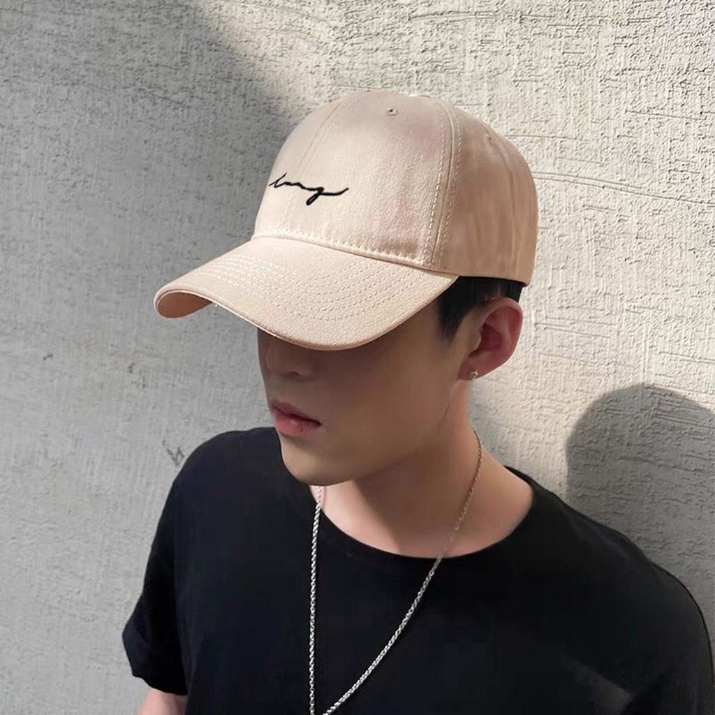 Simple Embroidered Baseball Cap Women Solid Color Cotton Men Peaked Hat Summer Adjustable Unisex Sun Hats Gorras