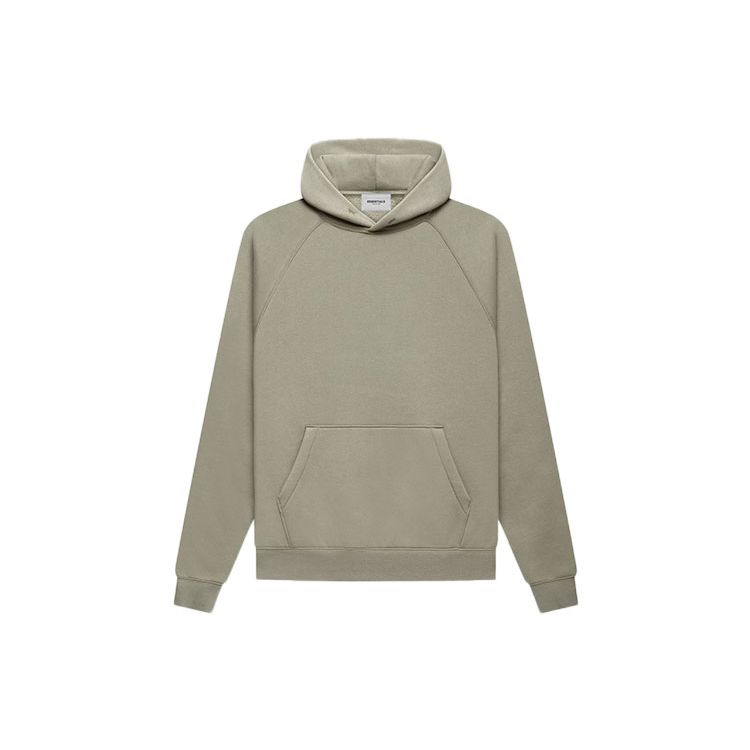 Fear of God Essentials Fleece Pullover Hoodie With Back Glue Print Logo FW21 Unisex Hoodies Pistachio-Green FOG-FW21-001