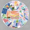 50 Waterproof Landscape Oil Painting Stickers for Journals, Notebooks, Suitcases, and Outdoor Decor