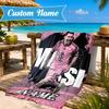 Custom Name Argentina's Victory Celebration Beach Towel Microfiber Beach Towel, Lightweight and Quick-Dry, for Summer Travel, Swimming Pool Gift