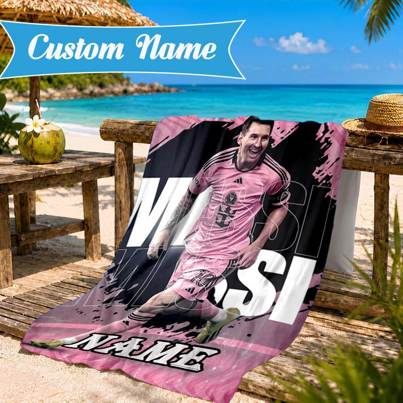 Custom Name Argentina's Victory Celebration Beach Towel Microfiber Beach Towel, Lightweight and Quick-Dry, for Summer Travel, Swimming Pool Gift