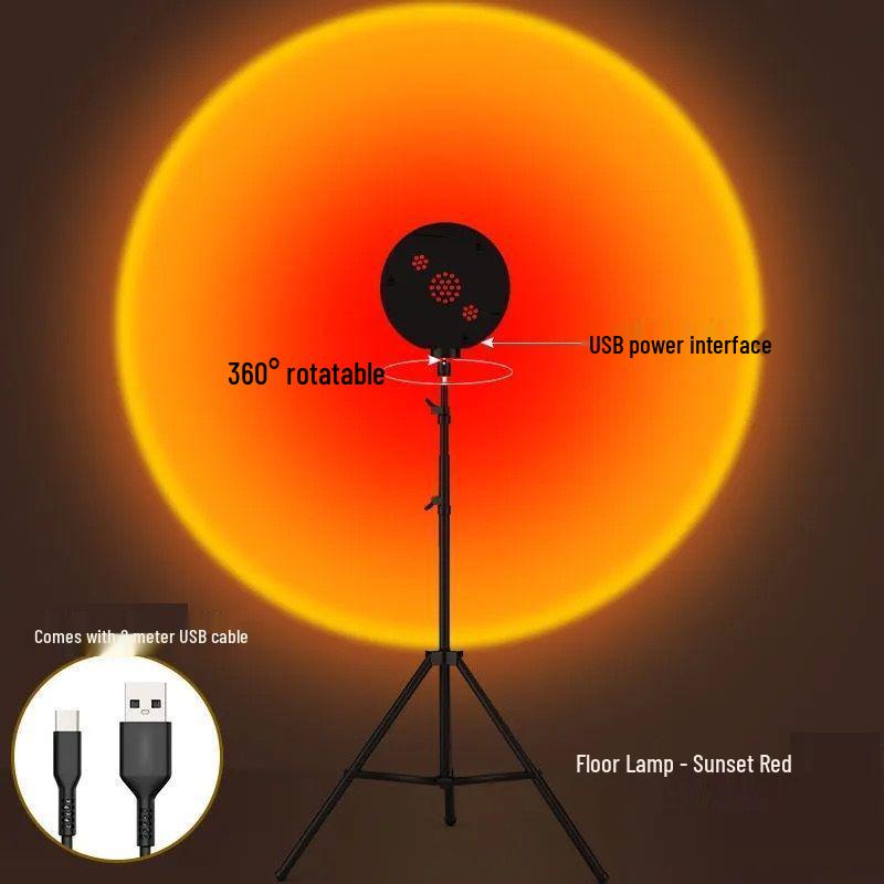 Seven-Color Remote Controlled Sunset Atmosphere Projector Lamp