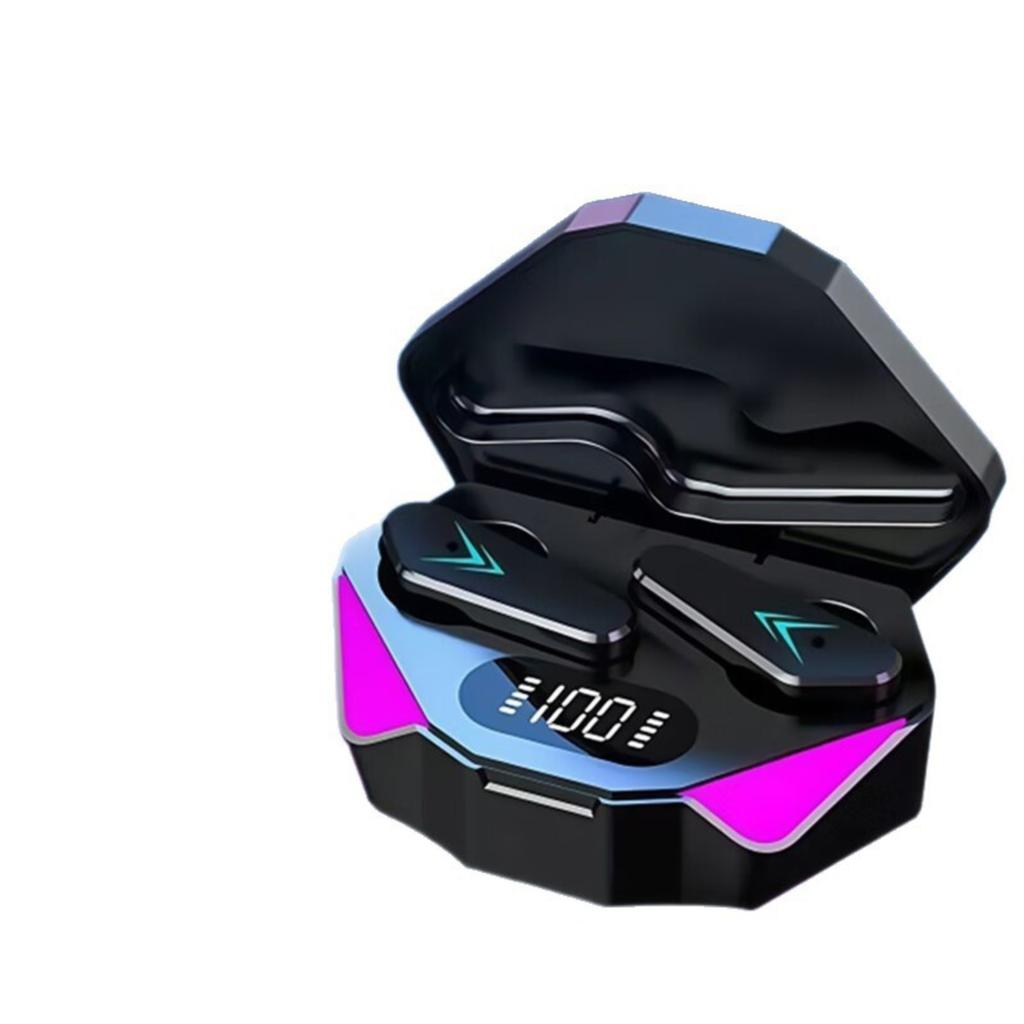 Wireless Earbuds Low Latency with LED Light, Black Version for Mobile