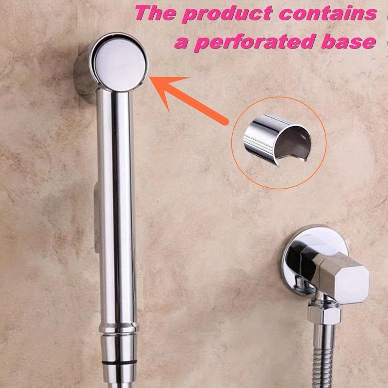 1pc Dual-Use Bathroom Handheld Bathtub Faucet with Pressure Flush Nozzle - Easy Installation, Modern Chrome Finish, Wall-Mounted, No Battery Needed