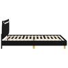 Kids Bed Frame with Headboard Black 90 x 190 cm Fabric