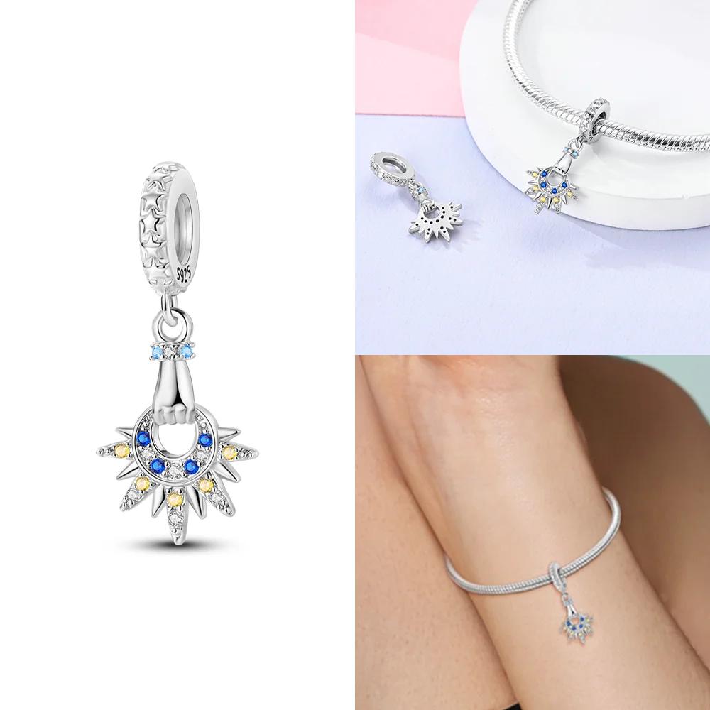 Copper Genuine Yellow Star Sleep Charms Pendants Elegant Charm Bead Fits Bracelets Women Jewellery Crafting DoItYourself Gifts