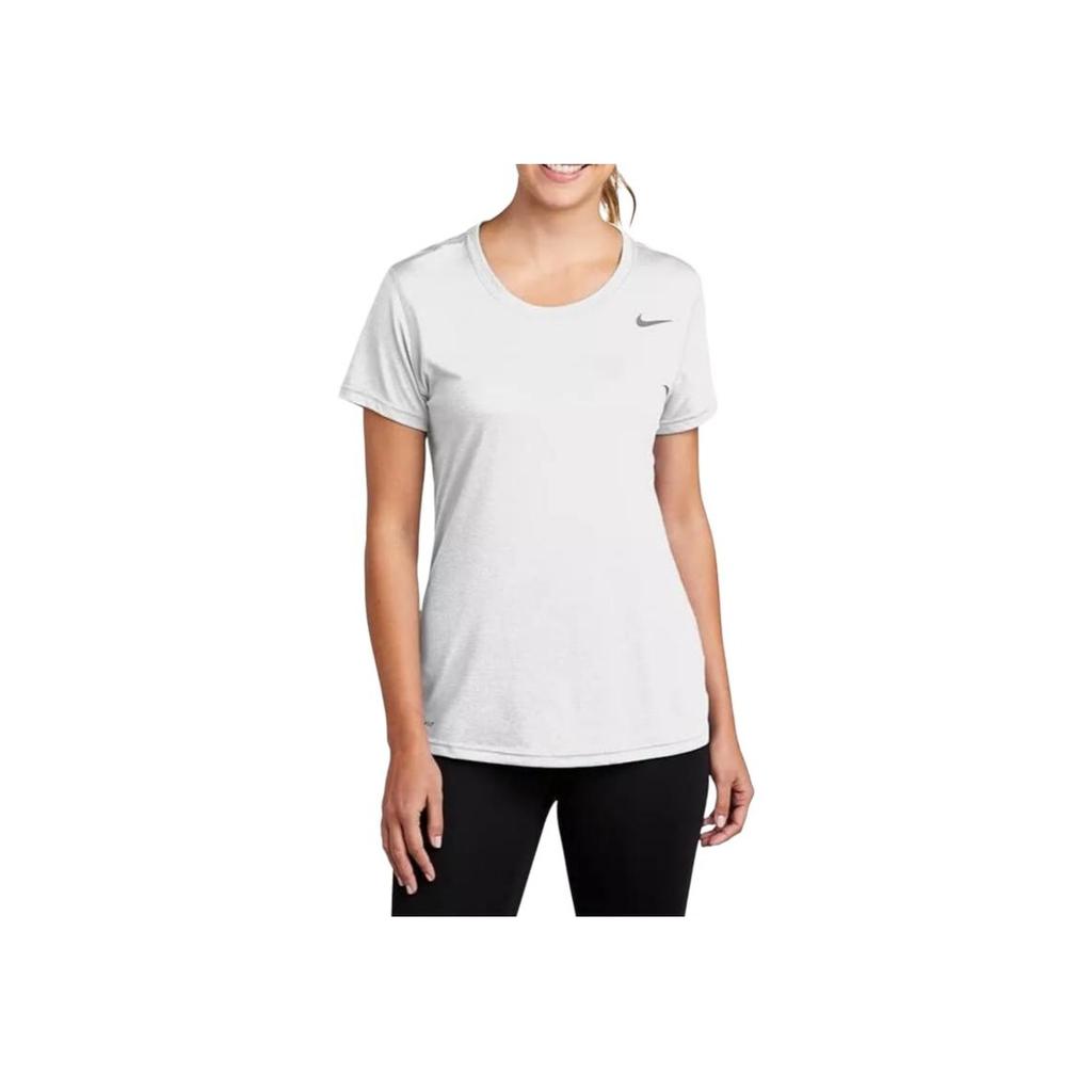 Nike Logo Print Short Sleeve T-Shirt Women Tops White CU7599-100