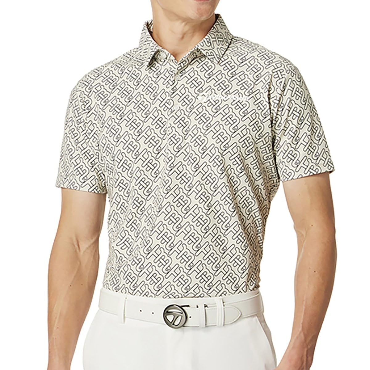 

TaylorMade Monogram S/S Polo Shirt, Beige, Size M, Men s, 2025SS UN630