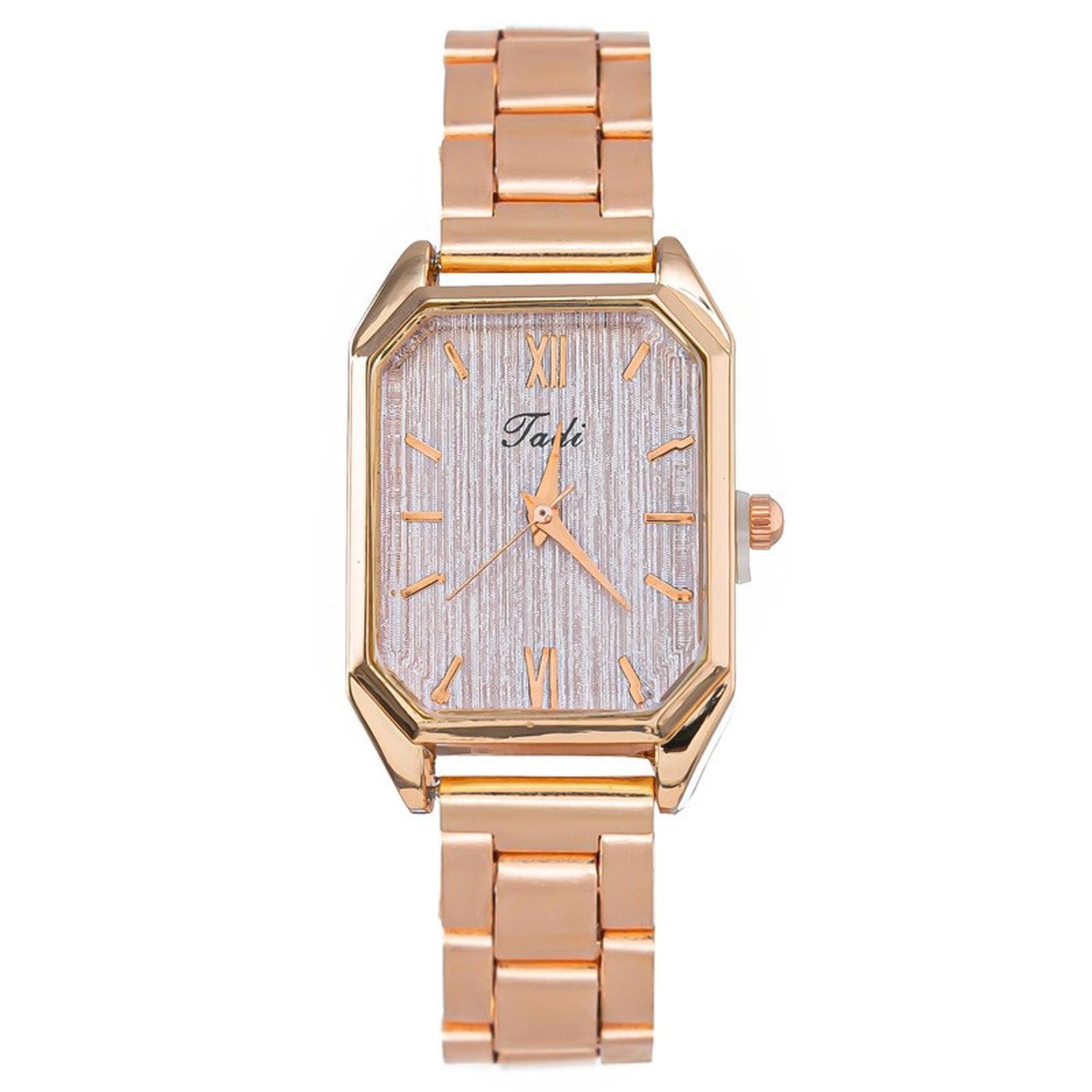 

Women Fashion Leather Watch One Size рожевий