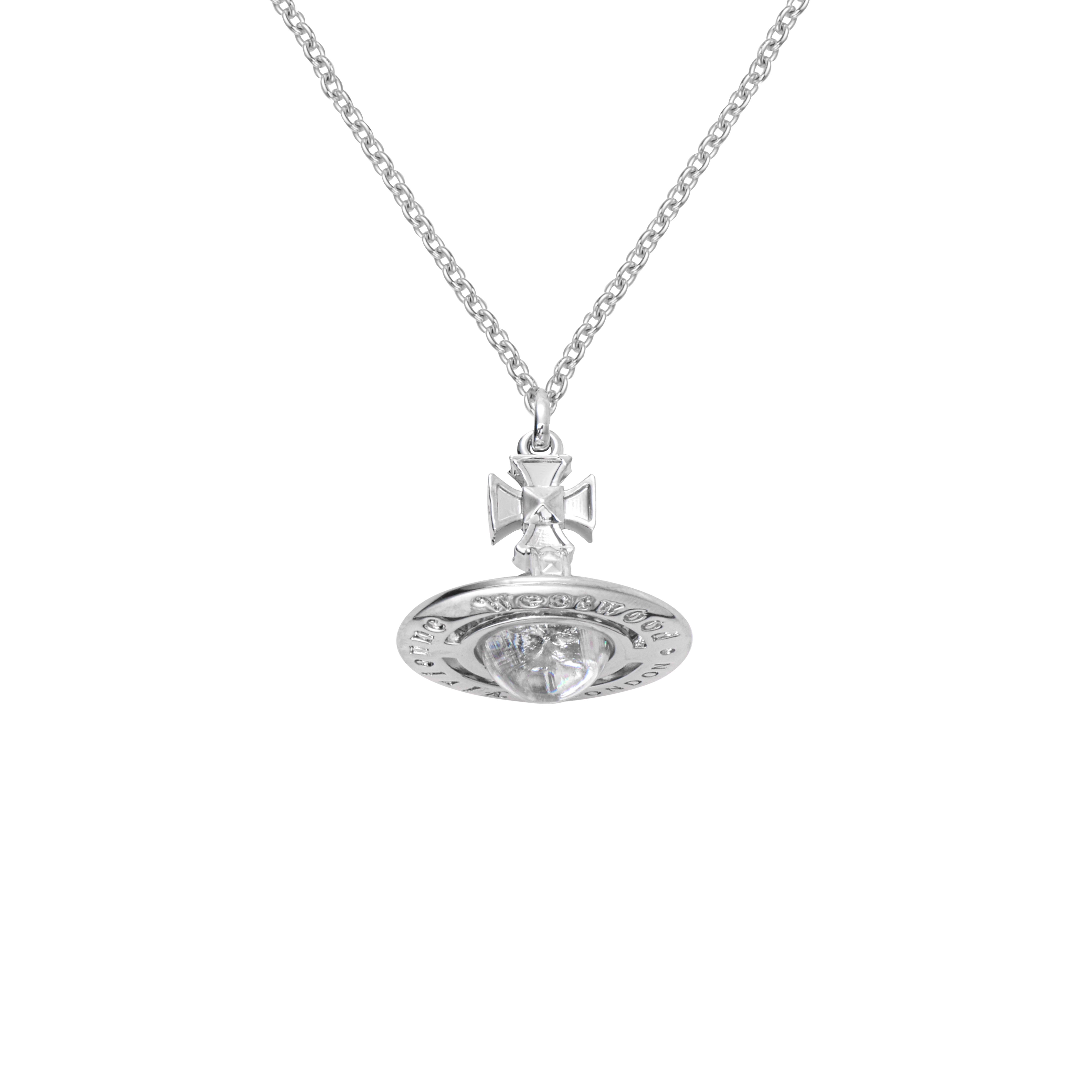 

Vivienne Westwood Mini 3D Saturn Necklace Unisex necklace Brass Silver 6302011302P116CNP116 Box