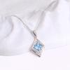 Gorgeous November Birthstone Natural Sky Blue Topaz Ring Earrings Necklace Jewelry Set 925 Silver Women Banquet & Wedding Gift