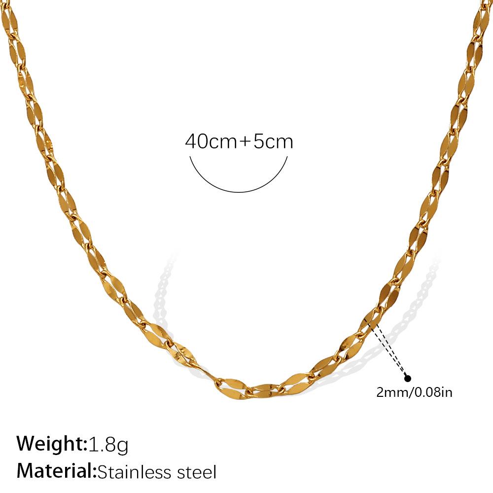 Vielseitig Und Vielfältig Kette Schlangenknochen Geprägt Kettenstil Halskette Verdrehte Kette Edelstahl Vergoldet Personalisiert Frau