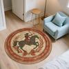 Ancient Greek Art pattern round rug,Carpet Rug for Living Room Bedroom Playroom ,Non-slip Floor Mat,Holiday Gifts and Birthday Gifts.