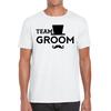 Team Groom Moustache Stage Party Funny Wedding Engagement Groom Stage Parties Mens Tee Top