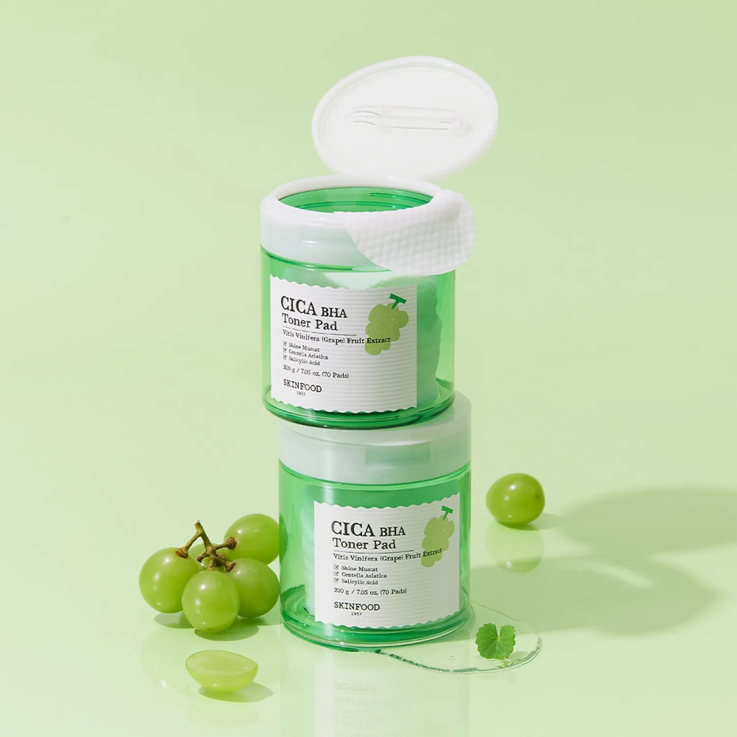 SKINFOOD Shine Muscat Cica BHA Toner Pad 70P Toner Pad 70P
