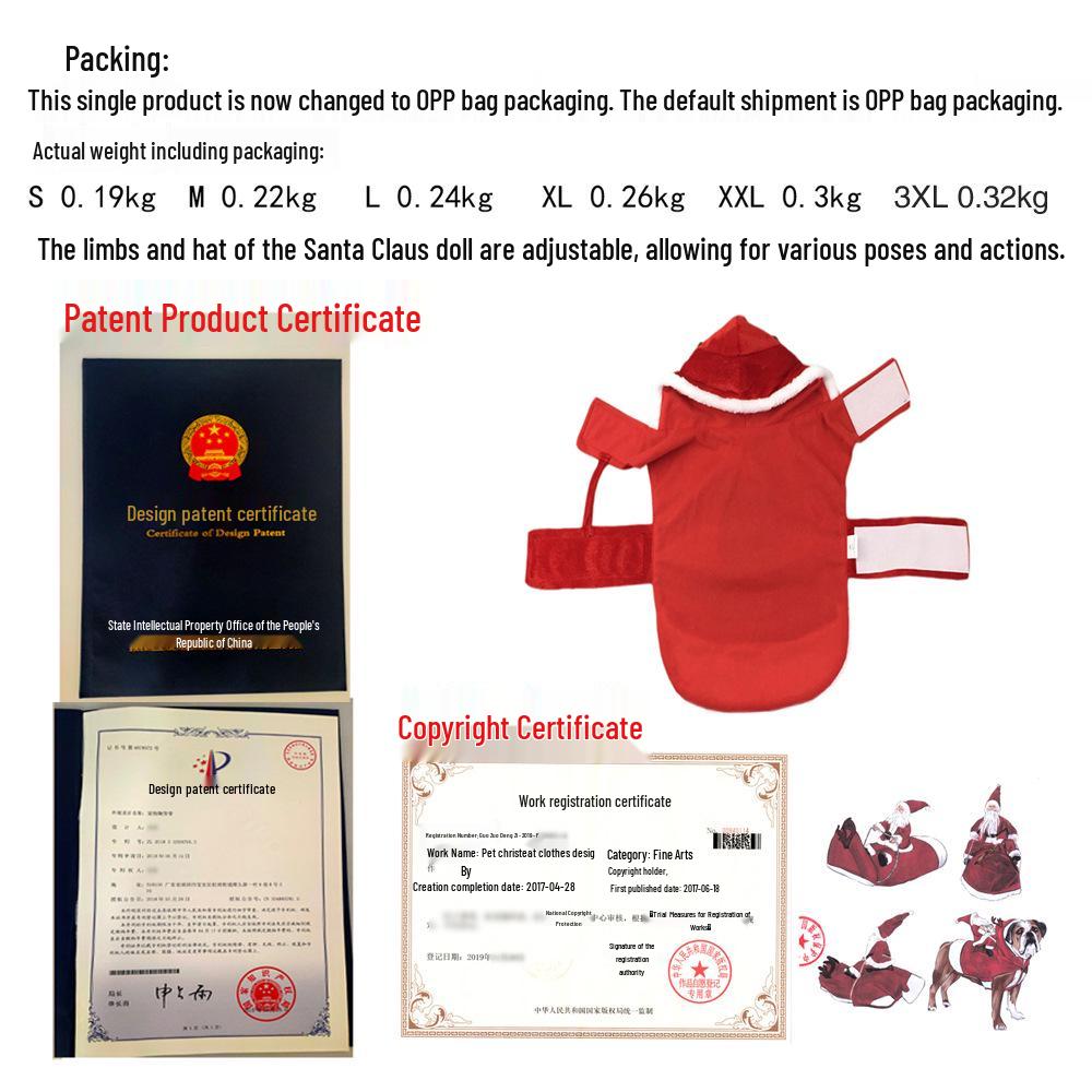 Santa Claus Riding Horse Dog Costume – Festive Pet Christmas Outfit