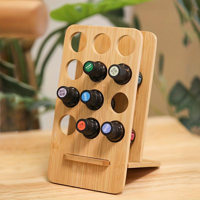 1pc Essential Oil Display Rack  Dispensing Bottles 12 Squares Display Case Organizer Desktop  Shelf