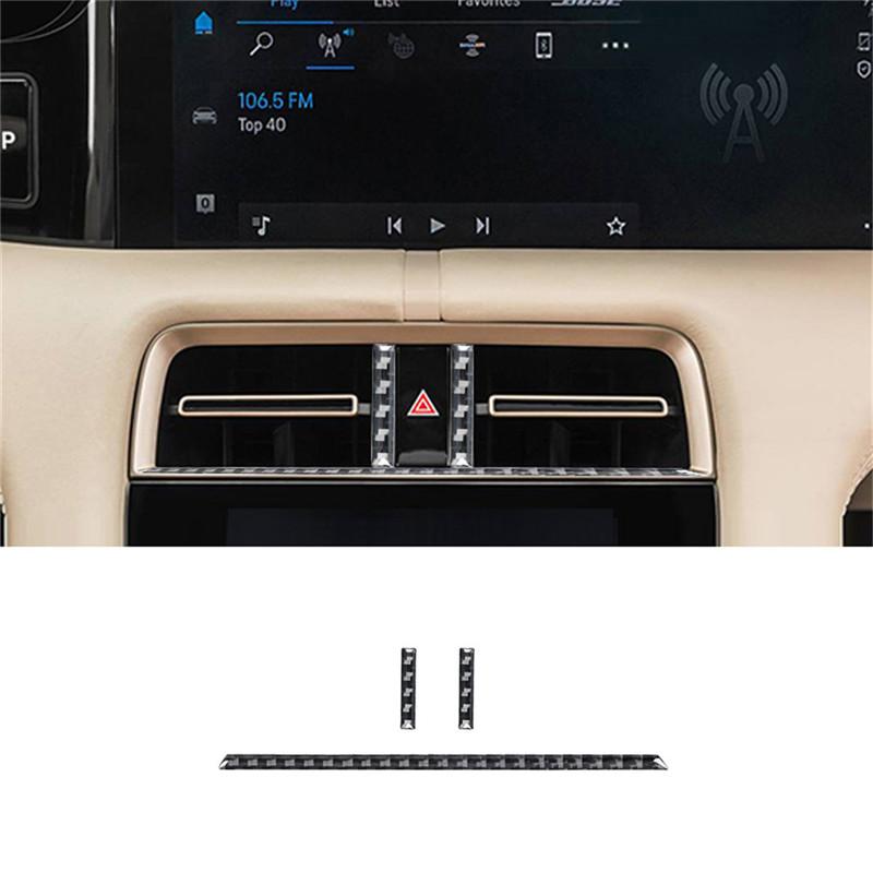 Black Car Interior Decoration Protection Carbon Fiber Sticker For Porsche Taycan 2019-2025 Auto Styling Accessories