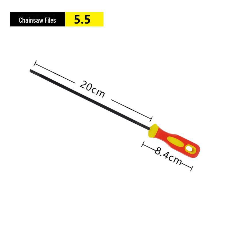 Round Chainsaw File Tool Set with Handle - Sizes 4.0/4.8/5.5