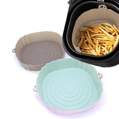 23 ס"מ Air Fryers מגש אפייה לתנור עוף מטוגן סלסלת מחצלת סיר סיליקון סיר סיליקון מחליפי מחבת גריל אביזרים