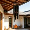 Durable Wind Chimes Metal Chime with 6 Aluminum Tubes, Garden Hanging Chimes, Stable Structure Weather Resistant for Outdoor Patio Decoration Low-key