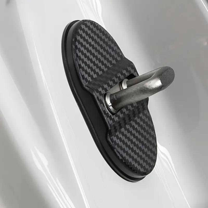 4KS Ochranné kryty zámků dveří auta Plastový kryt zámku dveří auta Tlumení nárazů Redukce hluku Zvukově izolační nálepky Těsnicí náplast Tlumič