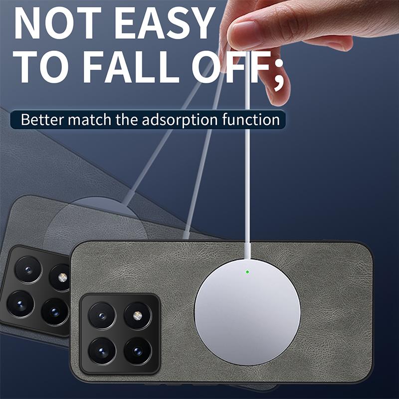 For Xiaomi 14T Magnetic Case WANLONFENG SD Series PC TPU Phone Cover with 2Pcs Screen Film