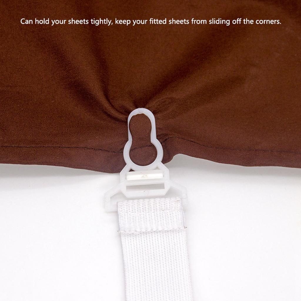 4PCS Bed Sheet     Elastic Straps Fixing Clips Holder Bed Mattress Fasteners