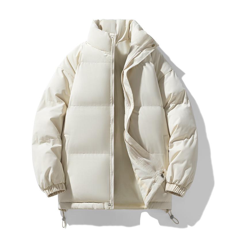 Solid Color Versatile Cotton Jacket for Women, Autumn and Winter Korean Style Trendy Loose and Thick Men's Casual Couple Cotton Jacket