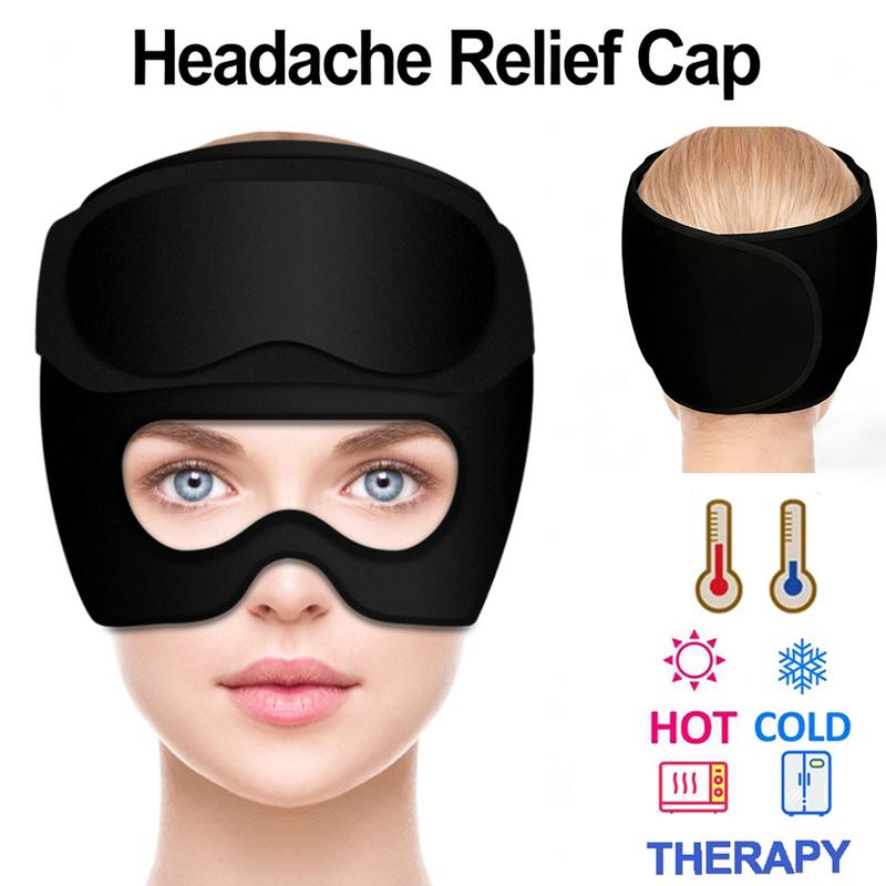 Gel Ice Headache Migraine Relief Hat Cold Compress Therapy Cap Ice Head Wrap Pack Eye Mask For Pressure Relieve Pain Ice Hat