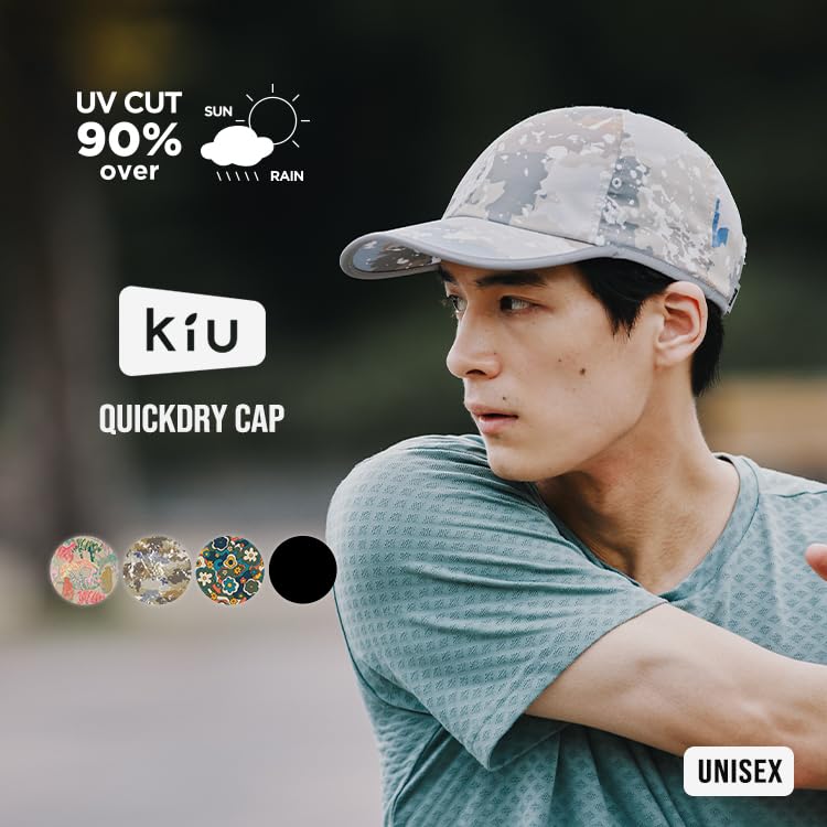[Kiu] QUICKDRY CAP, Waterproof, Water Repellent, Lightweight, Quick-drying, UV Protection, Suitable for Both Sunny and Rainy Days, Reflective, for