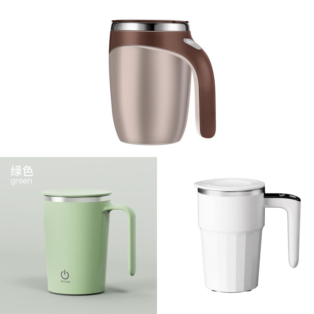 Stainless Steel Coffee Mug With Auto Stirring And Rechargeable Usb Power For Travel And Outdoors