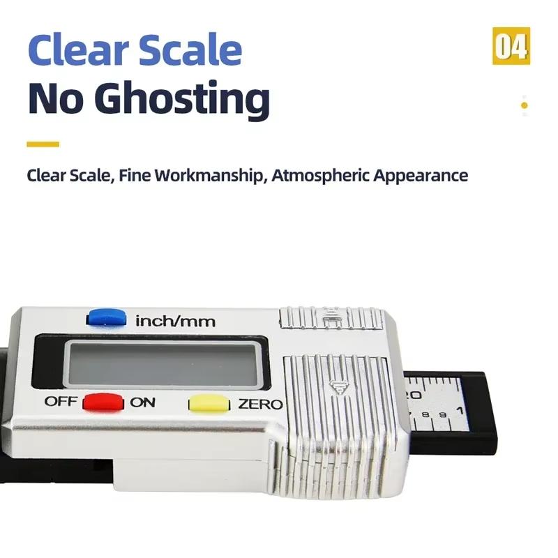 Ecartament digital de adâncime Caliper Ecartament de adâncime a benzii de rulare LCD Ecartament de anvelope pentru auto Anvelope 0-25mm Instrument de măsurare Caliper Instrumente de reparare