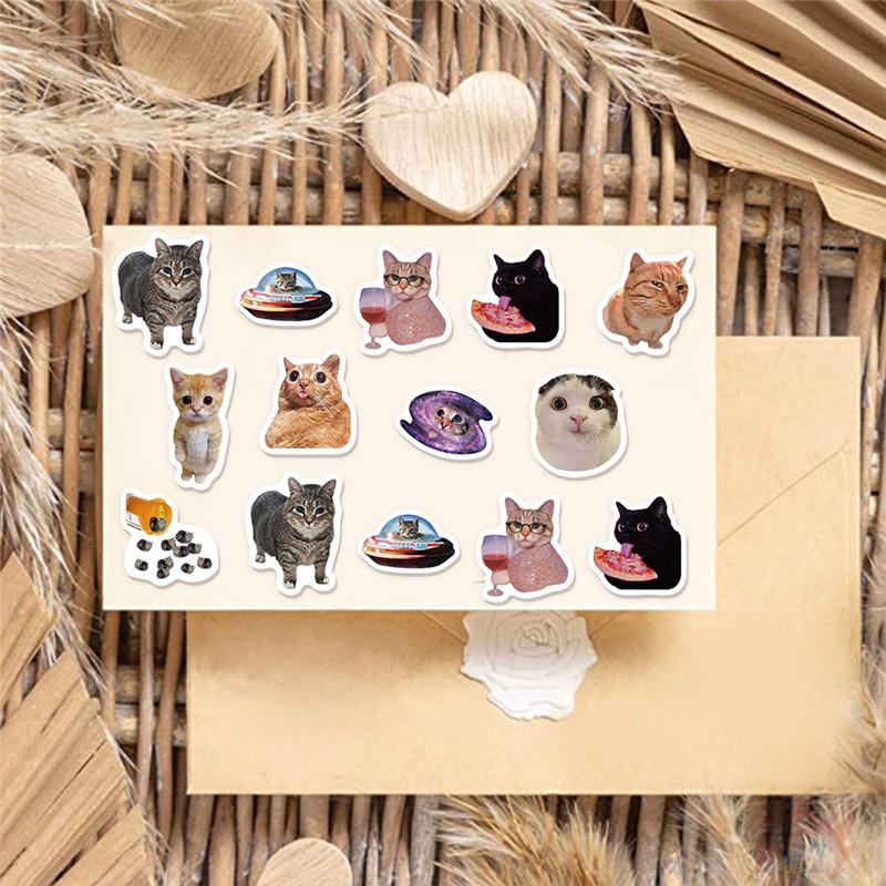 500Pcs/Roll Q Internet Celebrity Cats Kids Rewards Stickers - DIY Scrapbooks Album Decor Sealing Label Decals