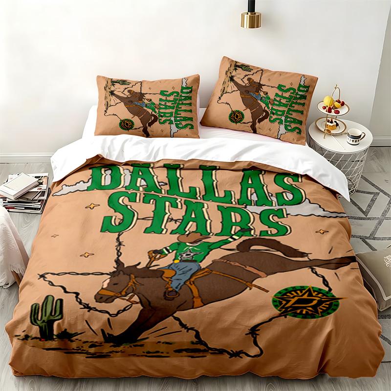 Dallas Stars 3pc set Perfect for bedroom use Comfortable bedding set includes a duvet cover and two pillowcases Ideal birthday or Christmas gift