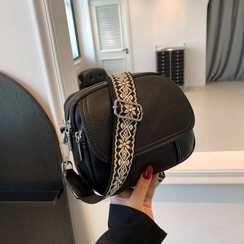 New simple women's multi-layer small square bag student mobile phone versatile shoulder messenger bag