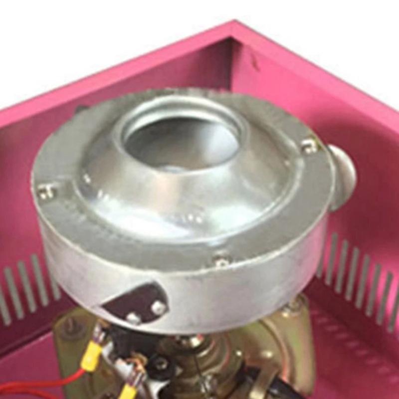 Couvercle de tête chauffante pour machine à barbe à papa en acier inoxydable, pièce de rechange texturée métal pour machine à barbe à papa, pour événements et restauration
