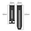 22mm Solid Color Silicone Watch Strap Wrist Band for Garmin Forerunner 570 47mm/Fenix 3 5 6 7/Descent G1/Forerunner 935/945/955