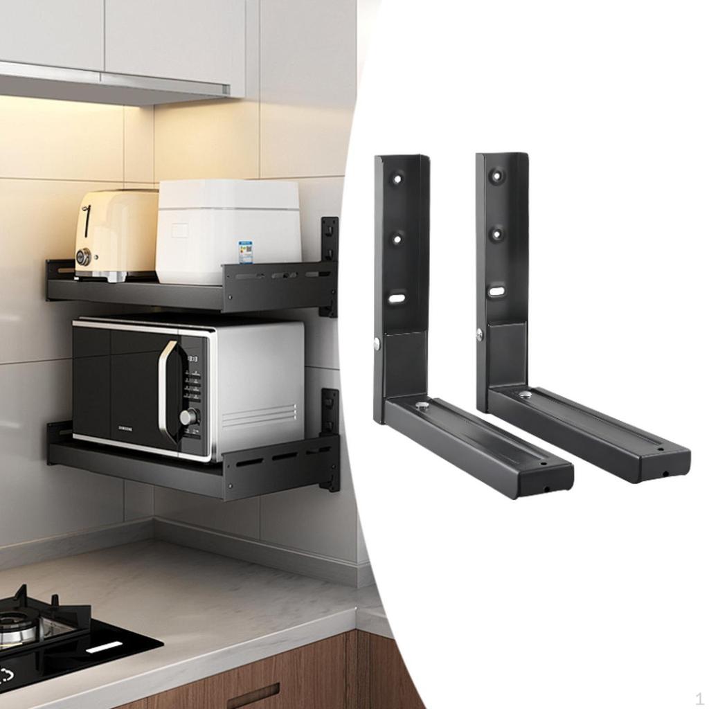 Mikrovågsfäste Vikbart Utdragbart Ugnsväggställ för Hem Hotell