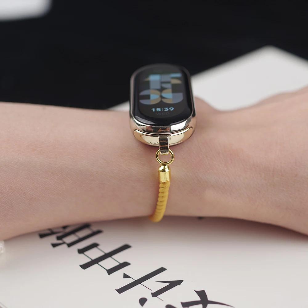 Mi Band 8 7 6 5 4 3 Strap For Mi Band 9 New Design Bracelet for xiaomi Smart Band 8 NFC Wristband Twist Rope Mi 8 Accessories