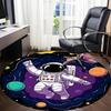 1pc Space Explorer Office Round Area Rug, Under Office Chairs Bedroom Living Room Home Decor, Room Deco
