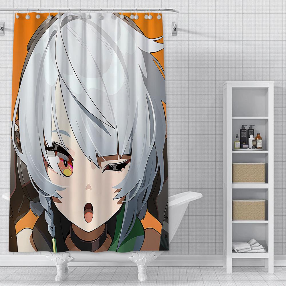 Zenless Zone Zero Shower Curtain Waterproof Polyester Fabric Paint Colorful Bath Curtains Home Bathroom Decor Curtain With Hook