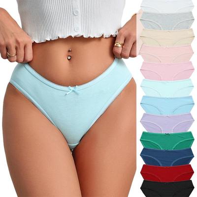 Nahtloser Damen-Tanga in Übergröße mit niedrigem Bund - Reine Baumwolle, Unifarben, Bequem, Hohe Elastizität, Atmungsaktiv.