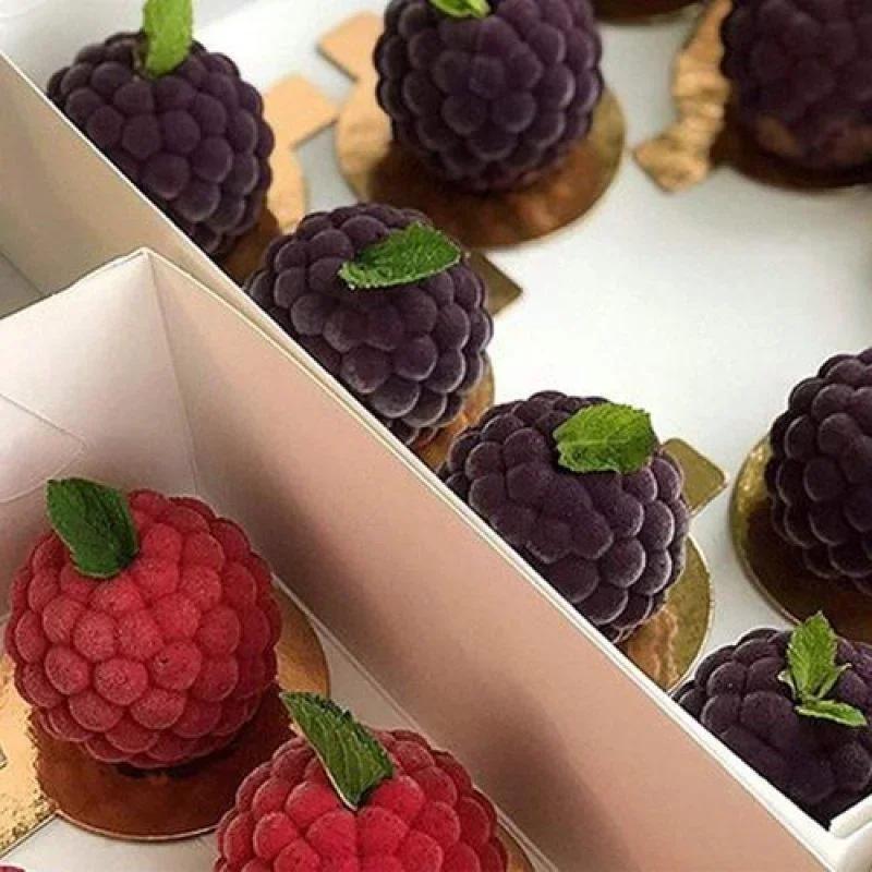 3D Küche Backwerkzeuge Formen Himbeere Frucht Französische Mousse Dessert DIY Backform Kuchenform Künstliche Frucht Zubehör